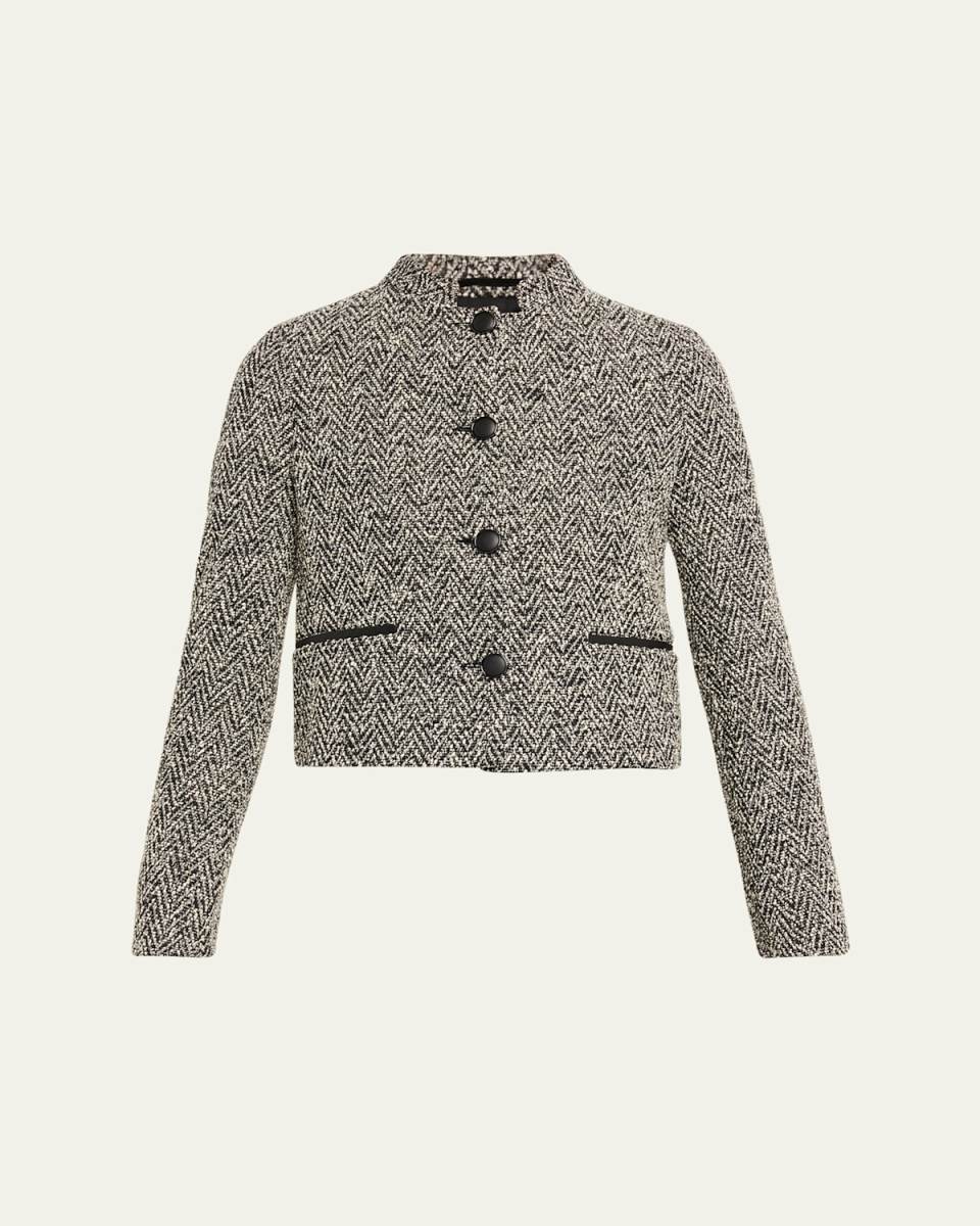Boucle Jersey Single-Breasted Jacket